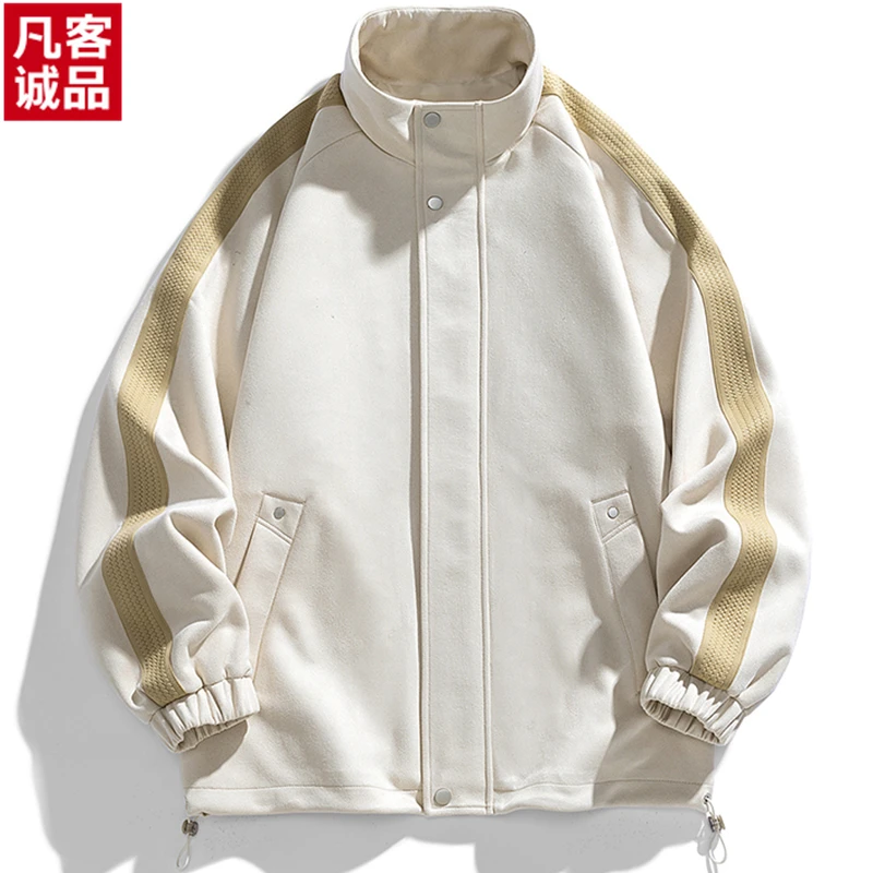 凡客诚品棒球服立领夹克男春秋季美式复古潮牌休闲宽松拼色外套男