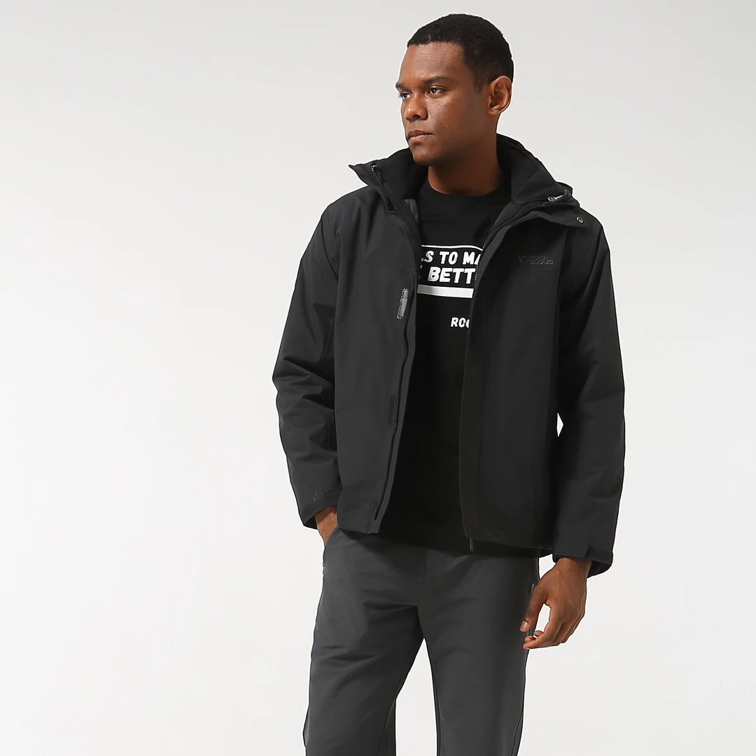 岩云户外登山冲锋衣三合一两件套防风夹克防水保冲锋衣抓绒衣