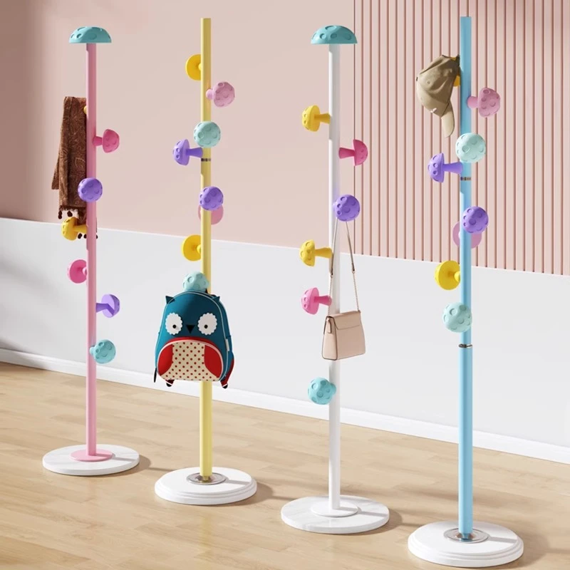 【新疆包邮】家用儿童衣架落地蘑菇挂架卧室杆式衣帽架小空间挂包