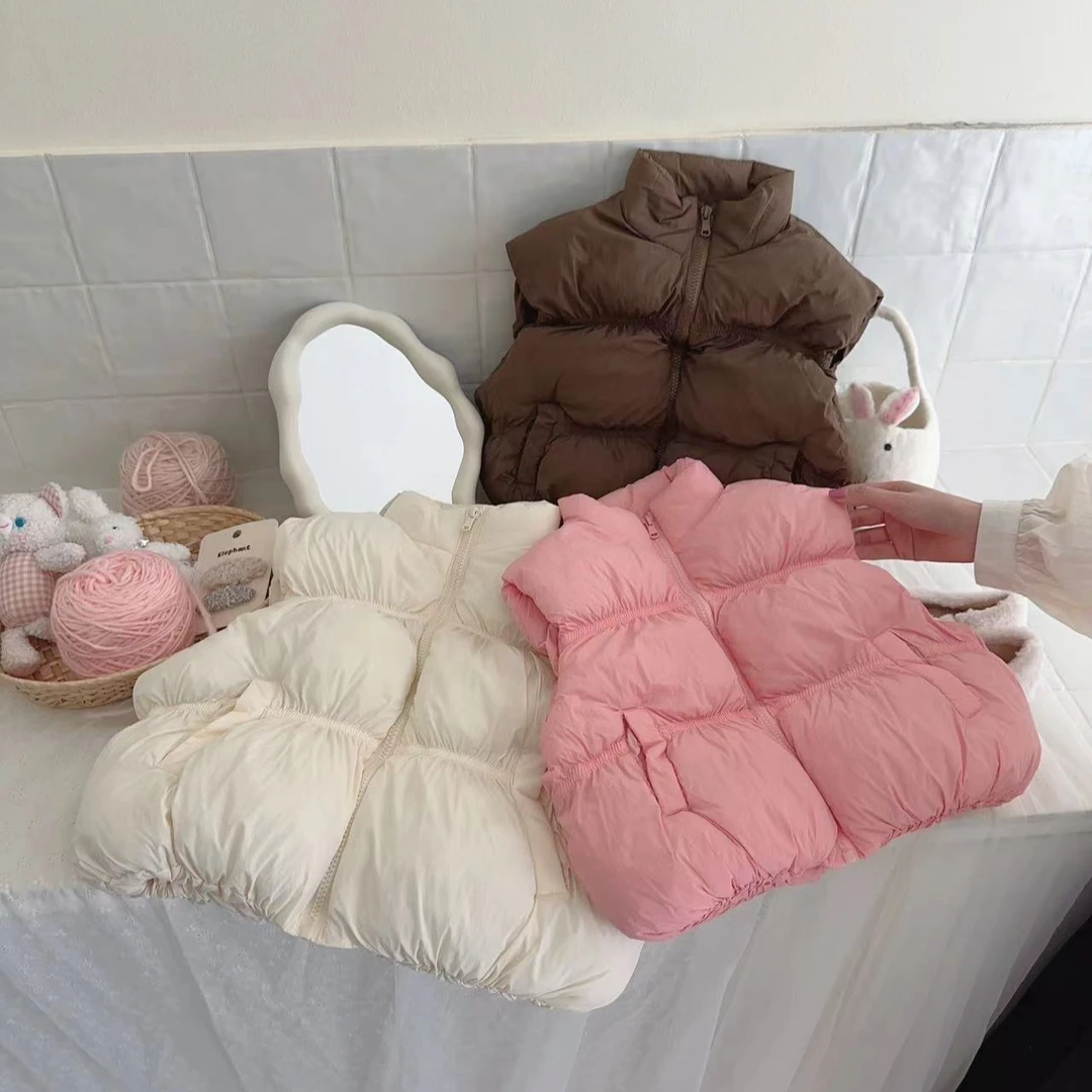 反季新款儿童秋冬季多巴胺穿搭棉时尚马甲男女童加厚保暖韩版背心