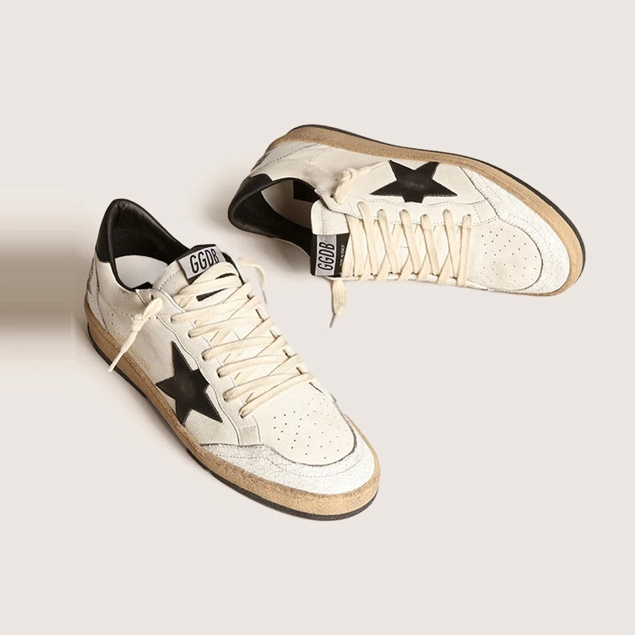 【明星同款】Golden Goose 男女鞋Ball Star休闲黑尾脏脏鞋GGDB