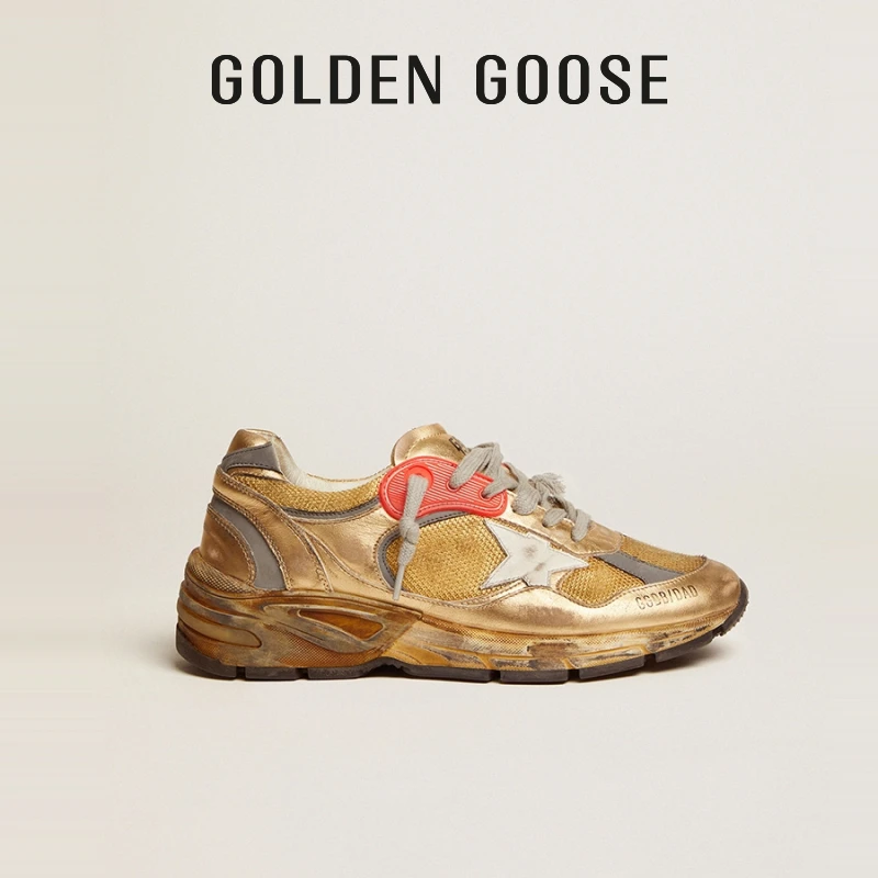 【礼物】Golden Goose女鞋Dad-Star金银内增高网面老爹鞋脏脏鞋GGDB