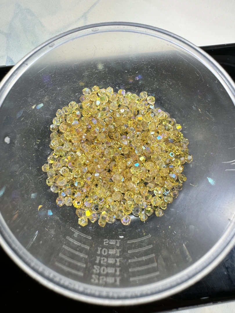 手工DIY精品菱形珠diy手工发饰珠子(一包约720颗)（直播间选色）