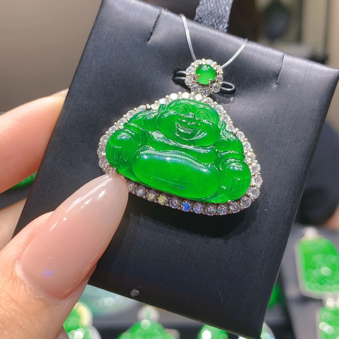 【闪购商品】翡翠颈饰银S925镶嵌4柒姐