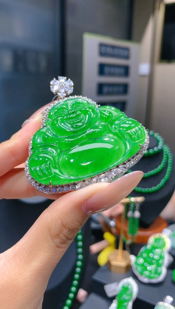 【闪购商品】翡翠颈饰银S925镶嵌4柒姐