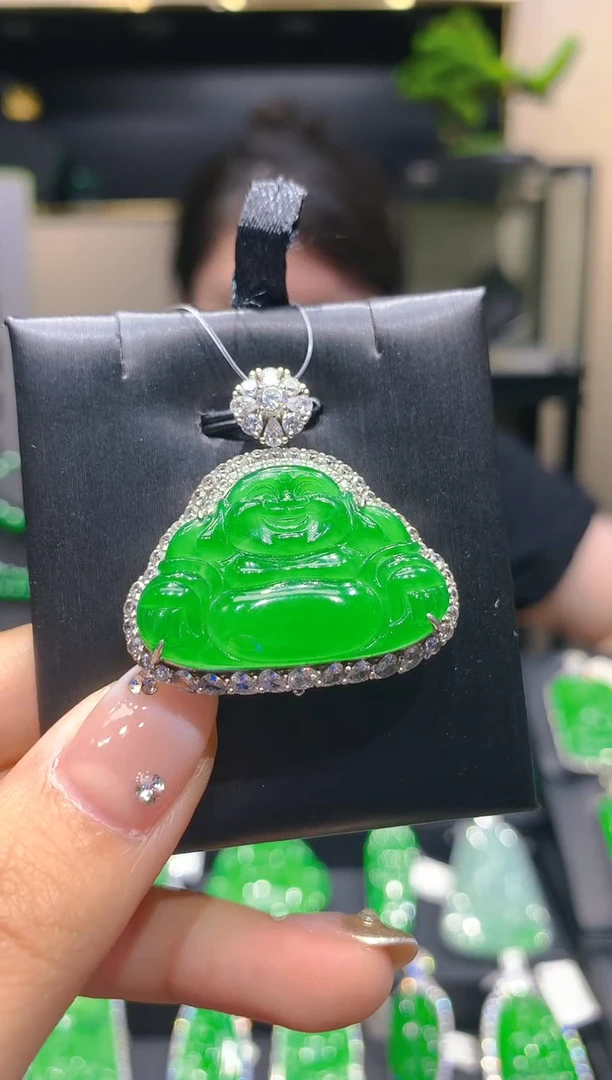 【闪购商品】翡翠颈饰银S925镶嵌6柒姐