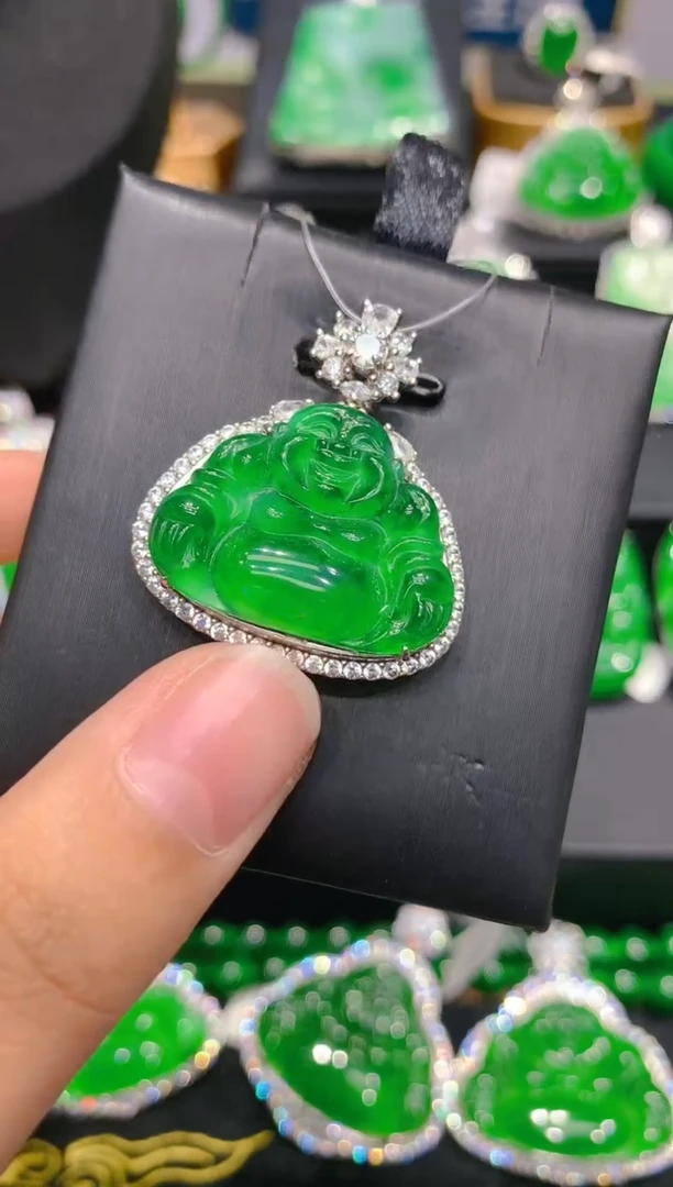 【闪购商品】翡翠颈饰银S925镶嵌7柒姐