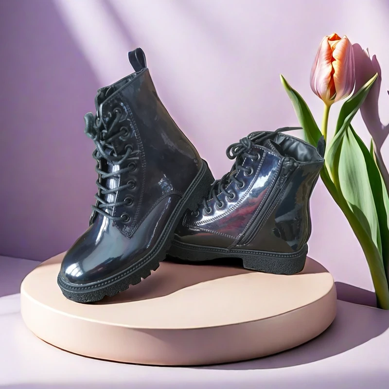 女鞋短靴黑色时尚百搭时装靴断码福利