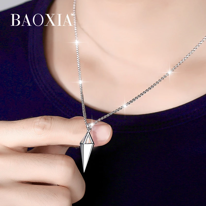 坠链均足银 项链男潮牌999纯银嘻哈原创设计男士简约百搭送男朋友