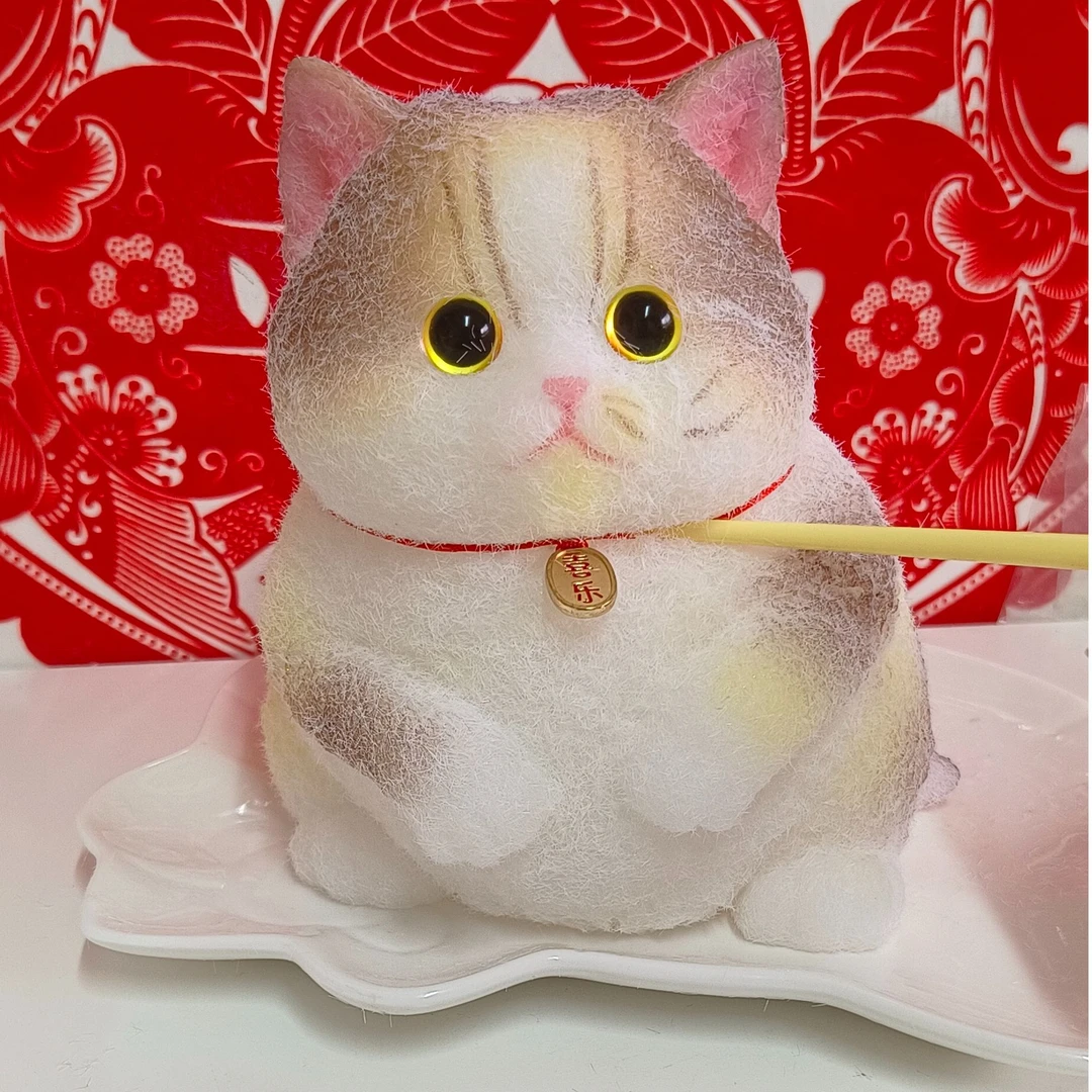 1000g大猫捏捏乐仿真动物摆件手工食品级硅胶材质解压玩具可定制