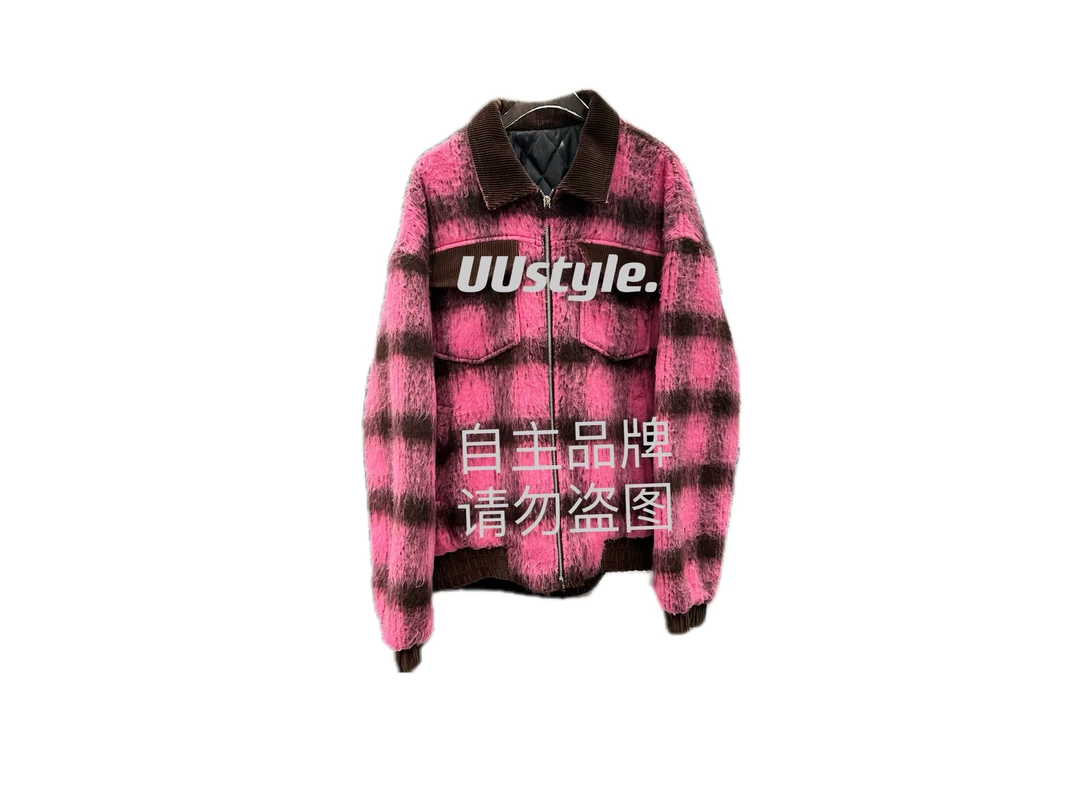 【uu】秋冬百搭复古撞色拼接格子棉服翻领外套（男女同款）WT038