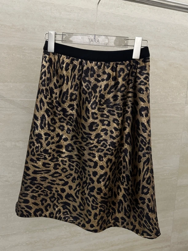 【TARA】豹纹松紧腰短裙