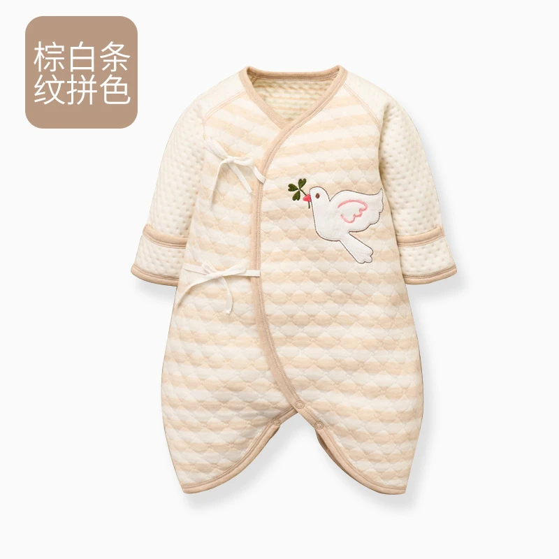 空气层蝴蝶衣婴儿系带蝴蝶衣 宝宝衣服无骨缝制四季秋冬集合