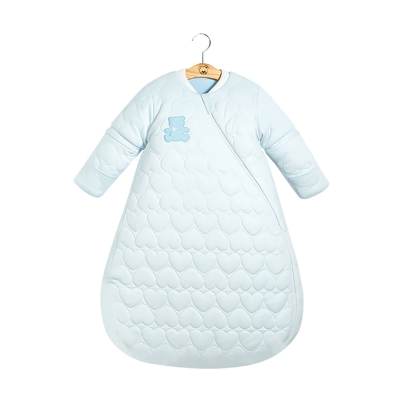 欧淘 蘑菇内胆夹棉蘑菇睡袋宝宝秋冬睡袋彩棉婴儿U型睡袋大码