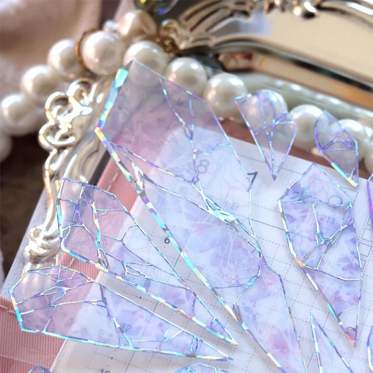 满18包邮不睡觉世界冠军GlASS分装特材拼贴贝壳光流麻手帐胶带