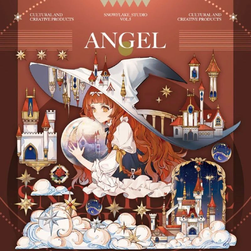 满18包邮snowflakeANGEL贝壳光分装特材拼贴贝壳光流麻手帐胶带