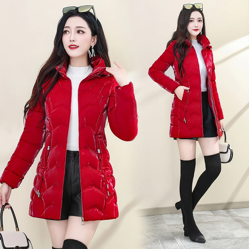 2025年新款高档免洗棉服女中长款冬季显瘦棉衣女秋冬保暖棉袄外套