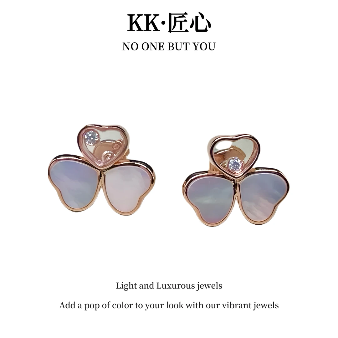 黄铜耳饰 KK·匠心 合集三叶草高级温柔大气时尚设计项链耳环-2804