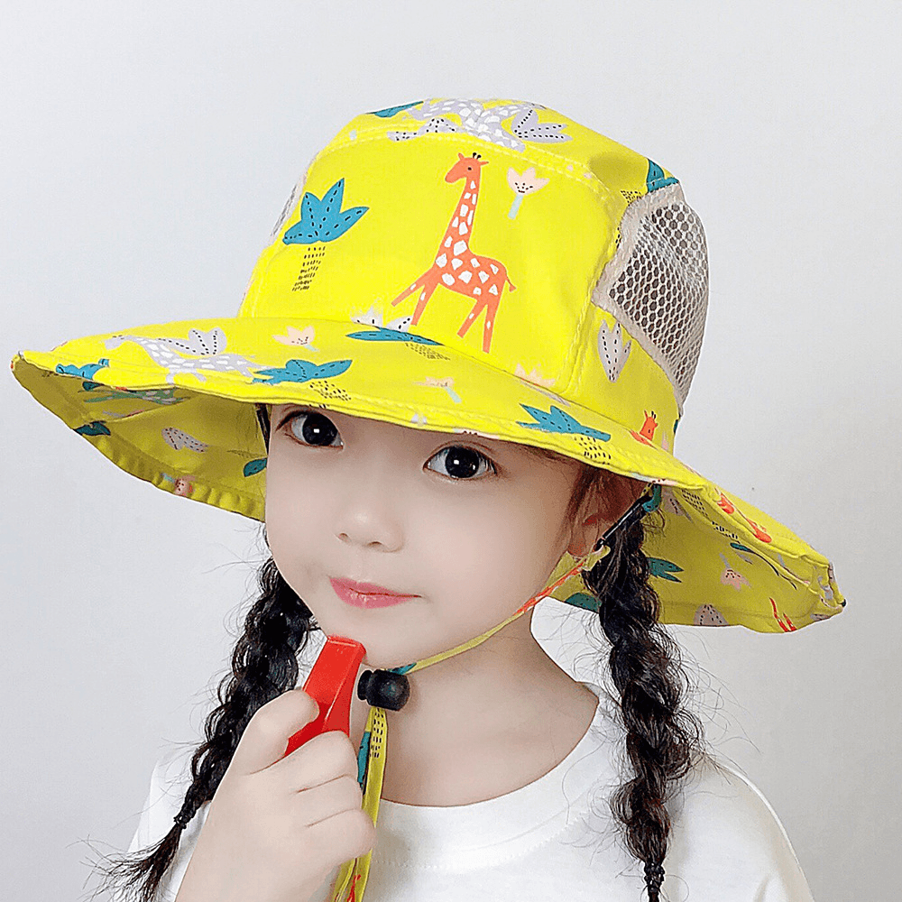 儿童遮阳防晒帽防紫外线大帽檐夏季薄款太阳帽男童女童宝宝帽子夏