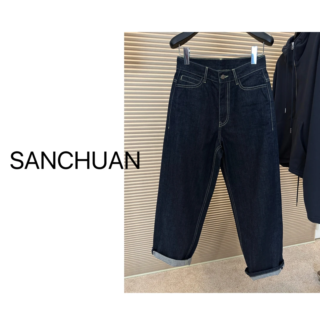 Studio赤耳红边牛仔裤