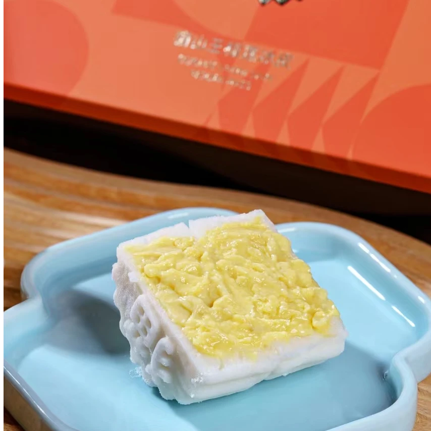 榴莲冰皮月饼黑色一盒6个营养食用一个60克冷冻360克净含量品牌