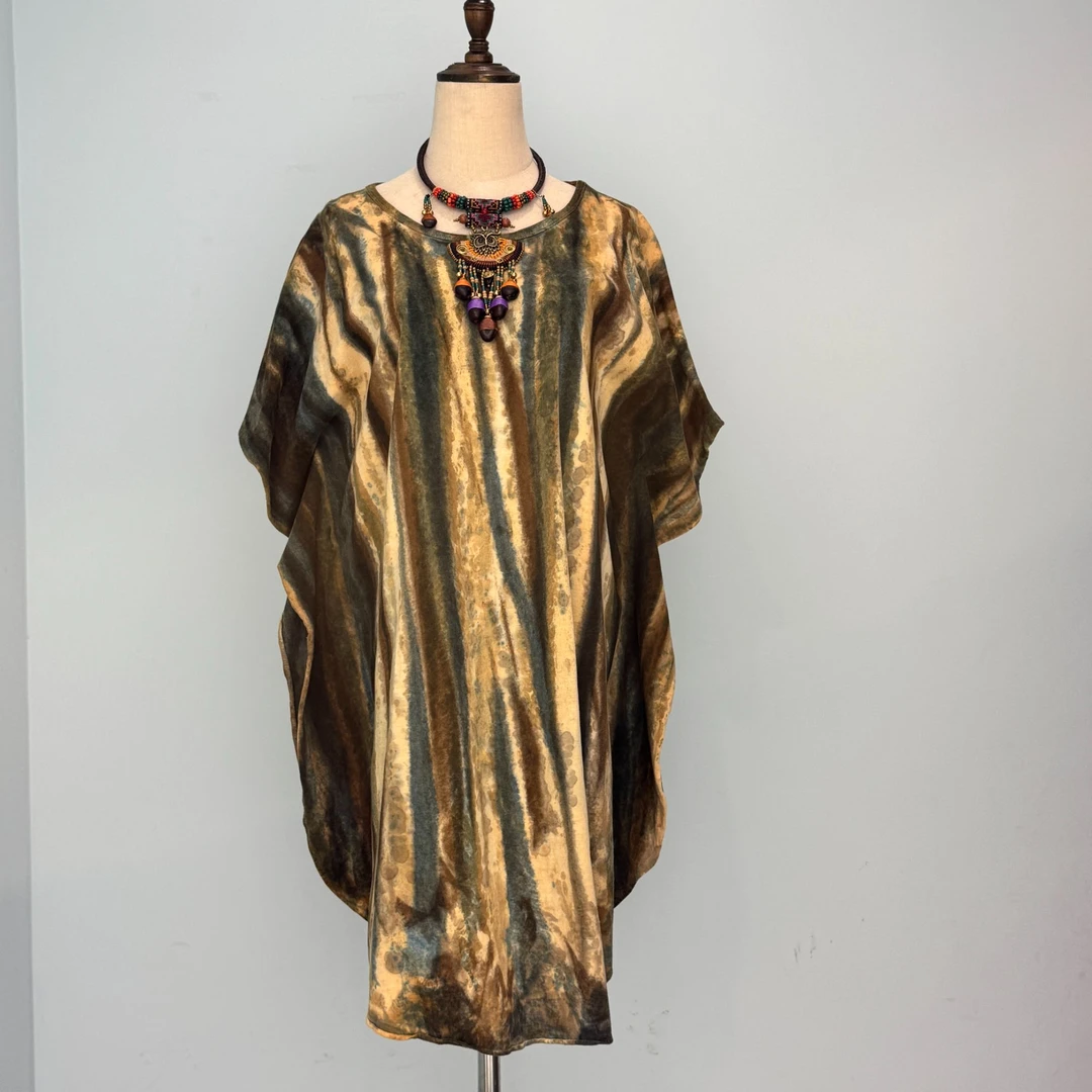 直播间购买沙丘大地染裙废土风流浪风