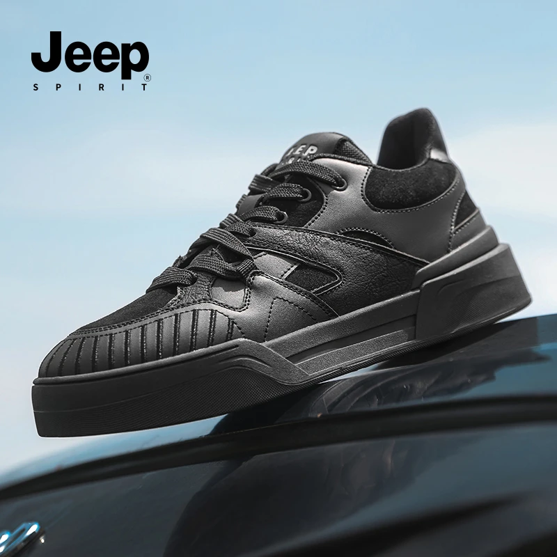 JEEPSPIRIT吉普男鞋2025新款春秋季复古板鞋减震耐磨休闲鞋运动鞋