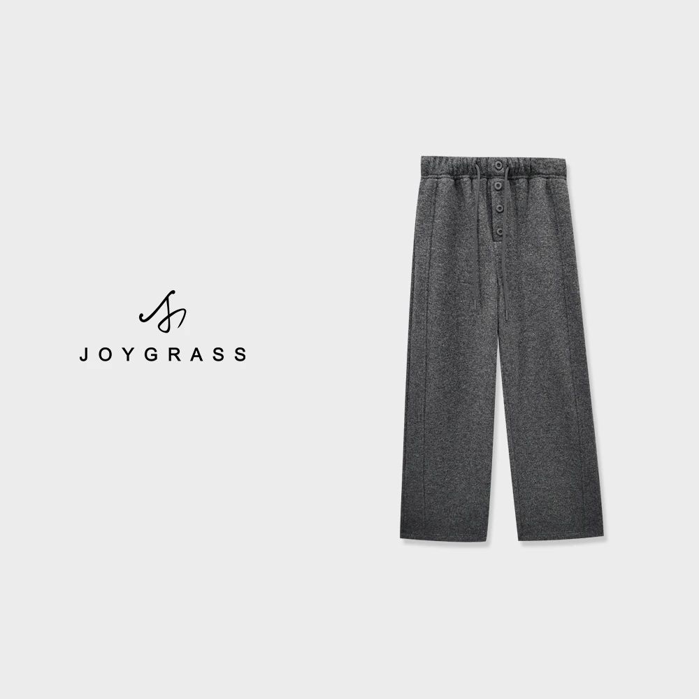 JOYGRASS(乔伊)简约舒适直筒时尚休闲裤K-03607