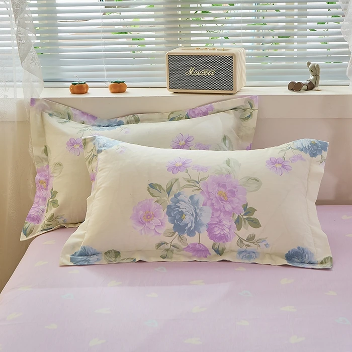 001 纯棉枕套 全棉枕头套 100棉成人枕头罩一对两只 个别微瑕