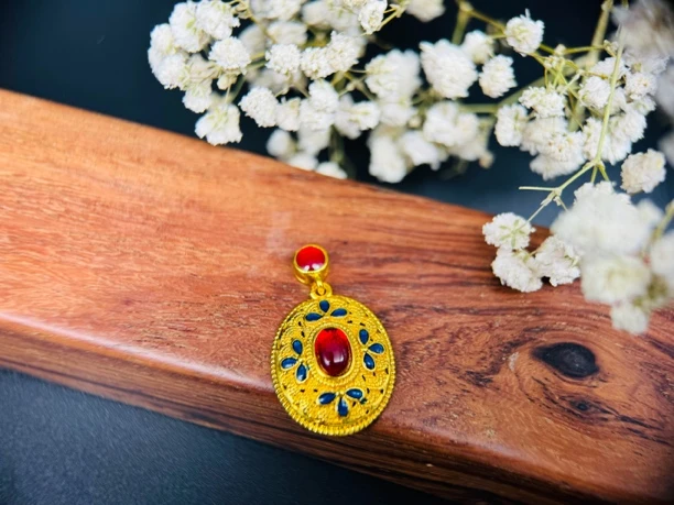 铜合金吊坠 古风风华玲珑颈饰挂坠百搭气质手工珠宝时尚吊坠