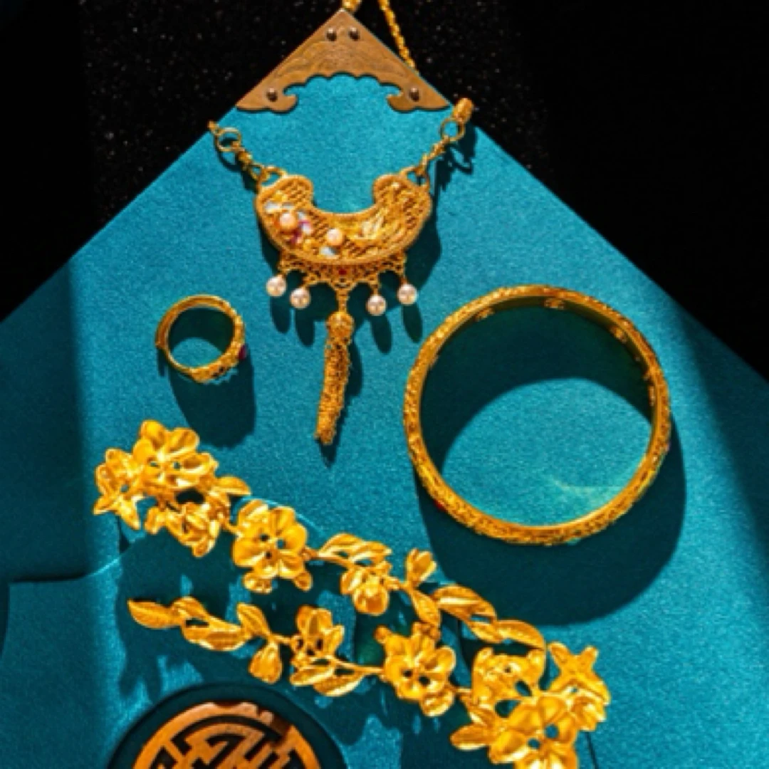 铜合金项链 婚嫁五件套新中式传承项链（到手五样）