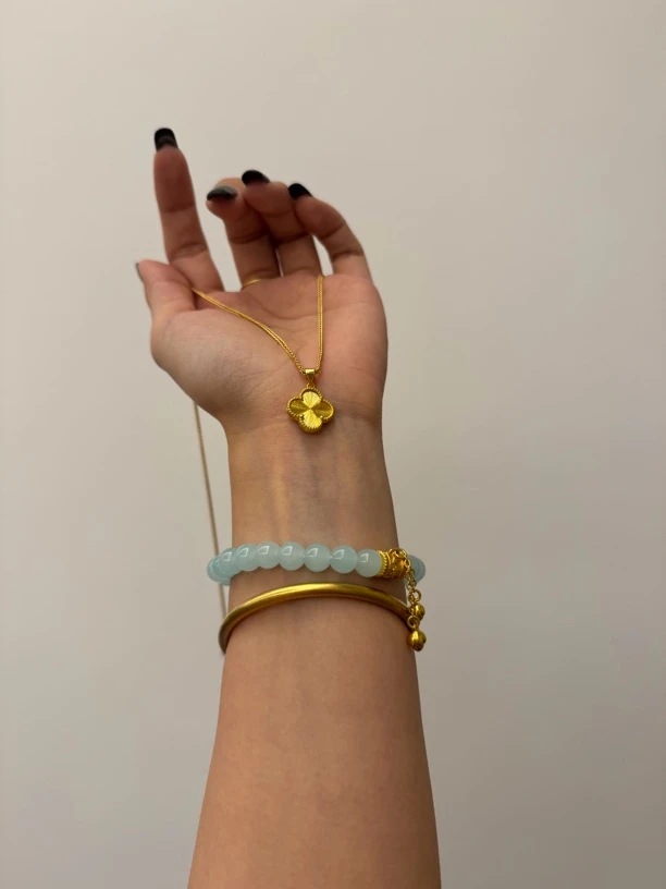 铜合金项链 cnc四叶草手工轻奢时尚女士精美坠链