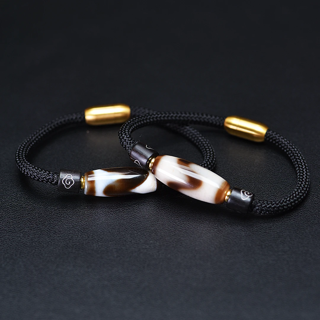 西藏式虎牙手链男女手串原矿玛瑙珠手绳台珠简约百搭饰品情侣首饰