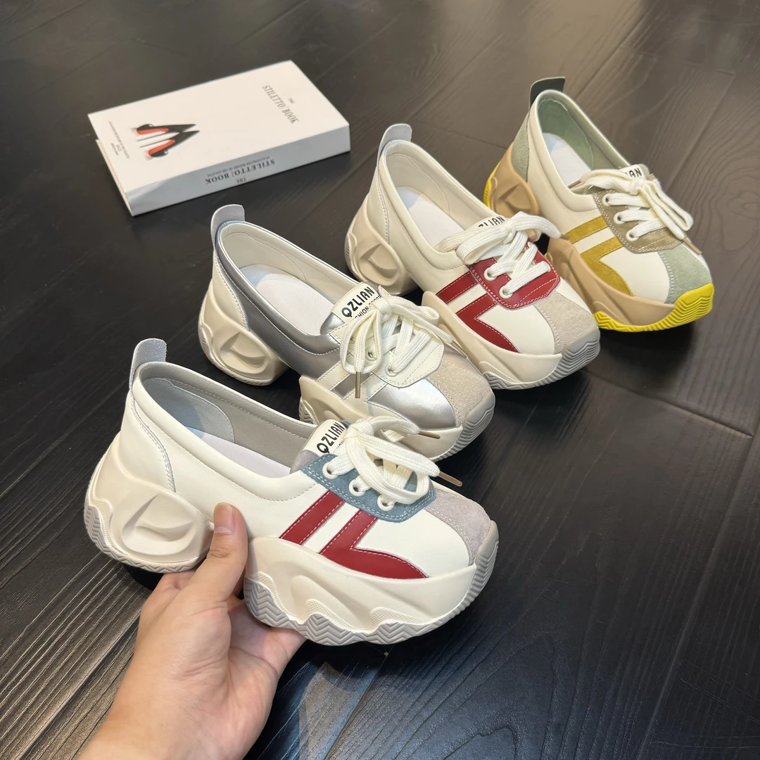 千之恋现货增高6CM2025夏季新款透气软底休闲百搭高能感女鞋3689