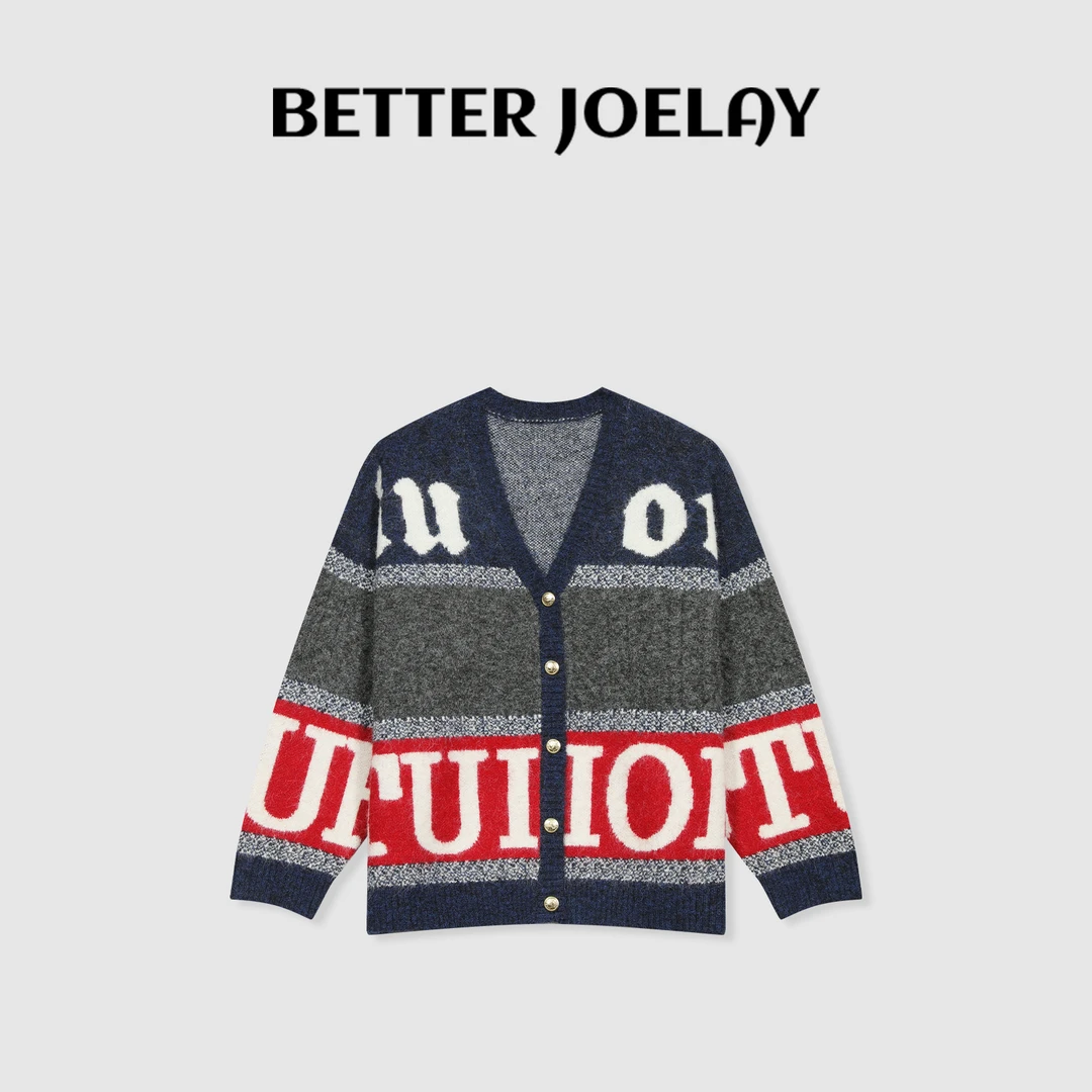 BETTER JOELAY-【零点航班】时尚针织开衫毛衣韩版温柔慵懒风LL5523