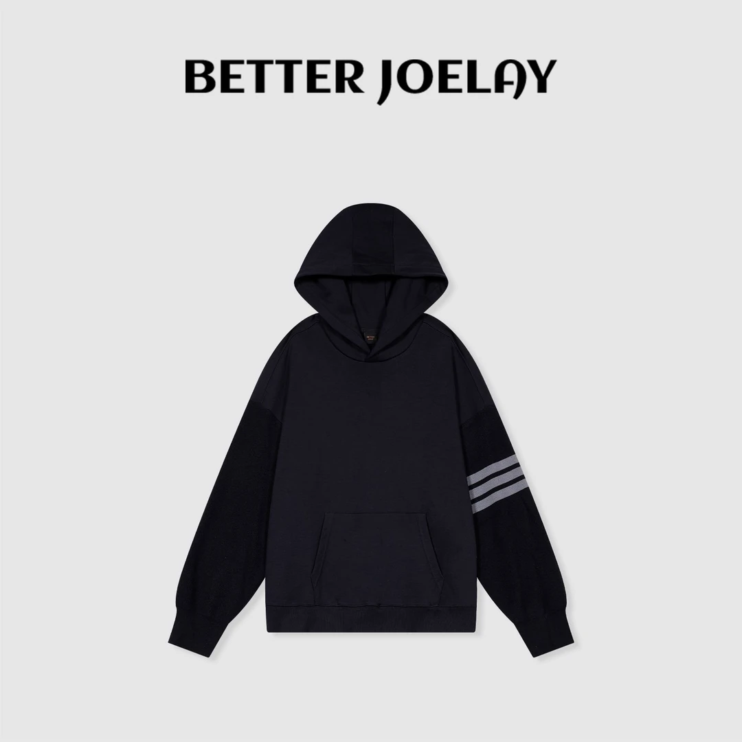 BETTER JOELAY -【时间胶卷】时尚套头连帽卫衣宽松休闲百搭KH0977