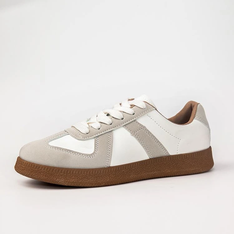 复古德训鞋运动鞋女秋季百搭小白鞋女士休闲鞋防滑柔软平底阿甘鞋