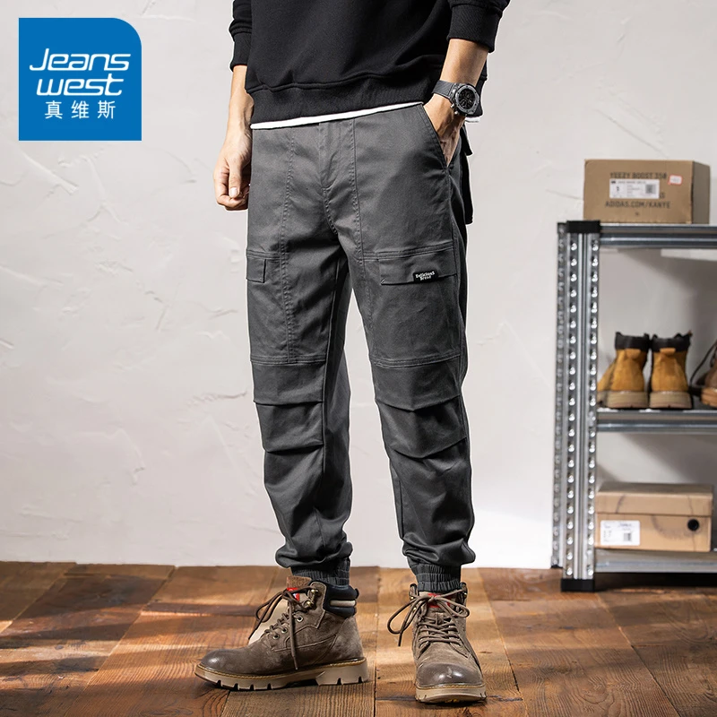 真维斯潮品多口袋大码休闲裤耐磨战术裤男士户外工装裤装宽松潮流