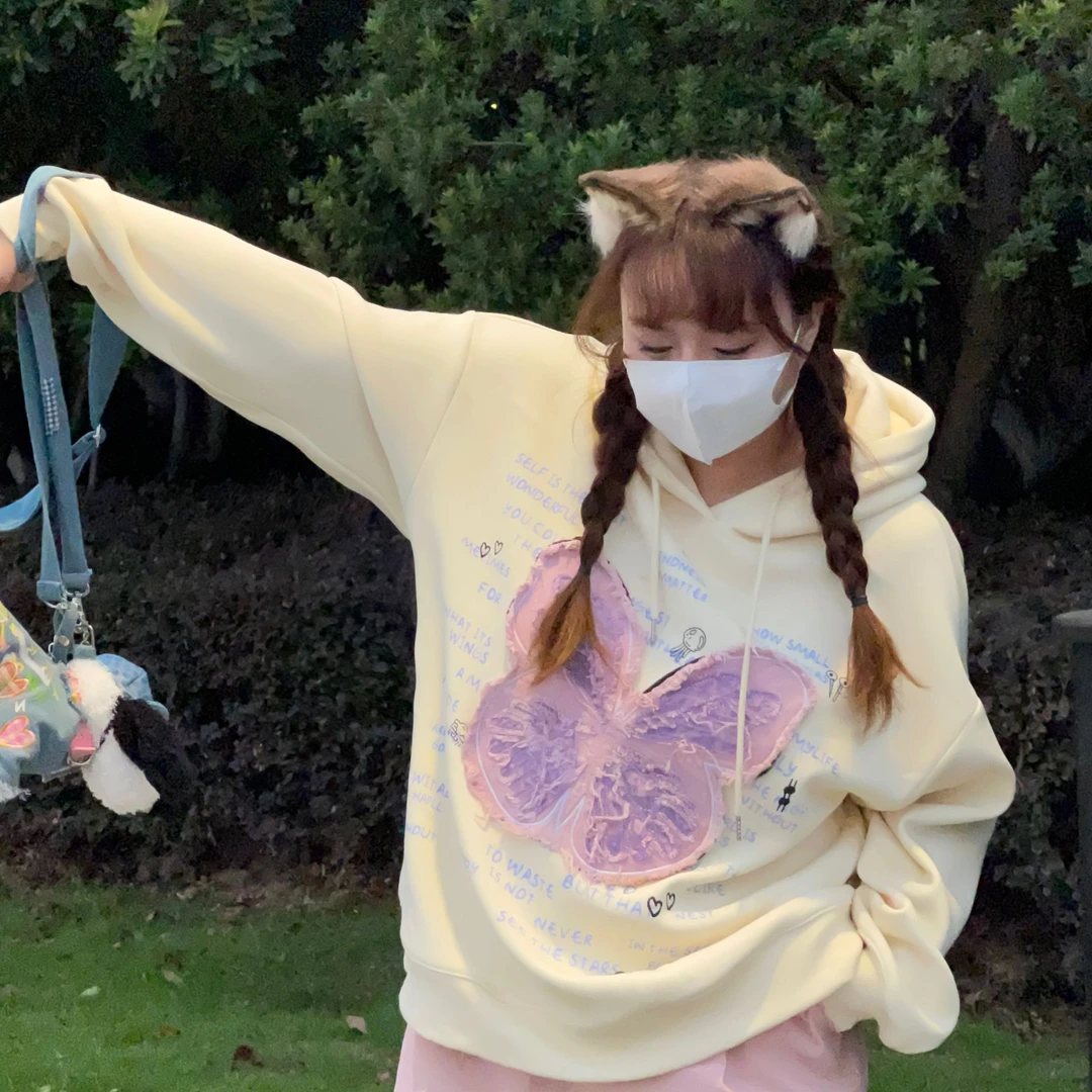 琳妹妹特大码女装 2024休闲时尚连帽卫衣WLL028