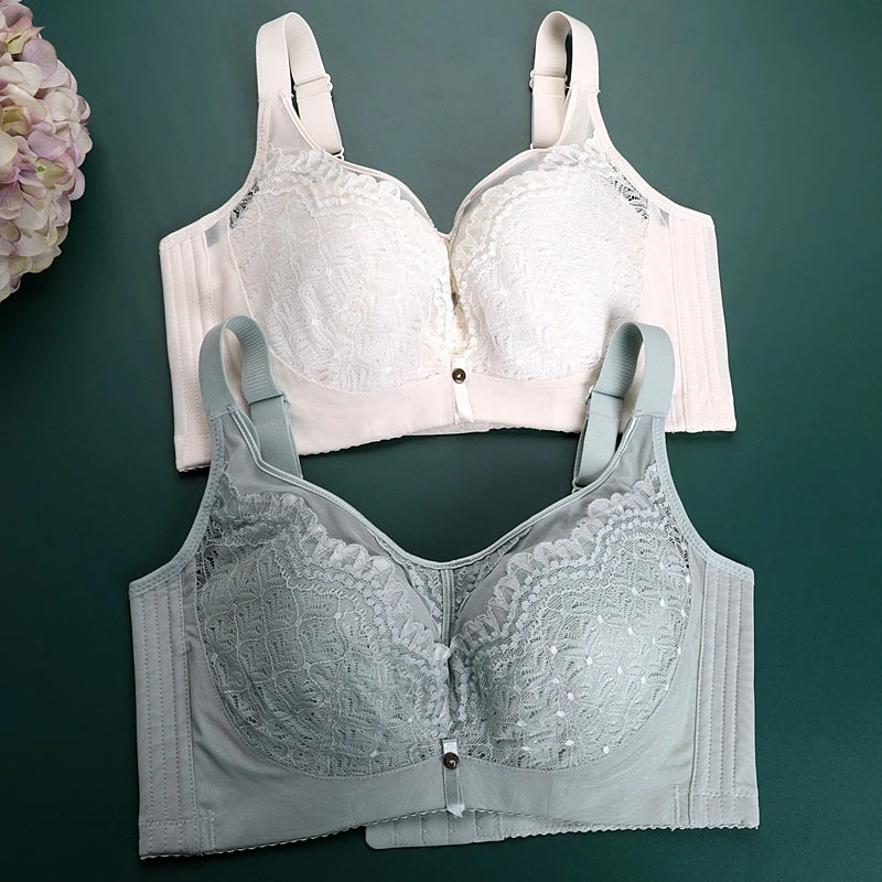 防走光大胸显小胸内衣全罩杯夏季薄款收副乳调整型防下垂抹胸文胸