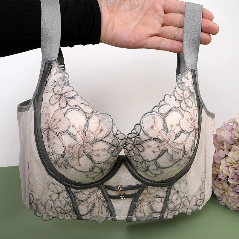 提拉调整型内衣女聚拢小胸秋冬收副乳上托文胸五排扣矫正下垂胸罩