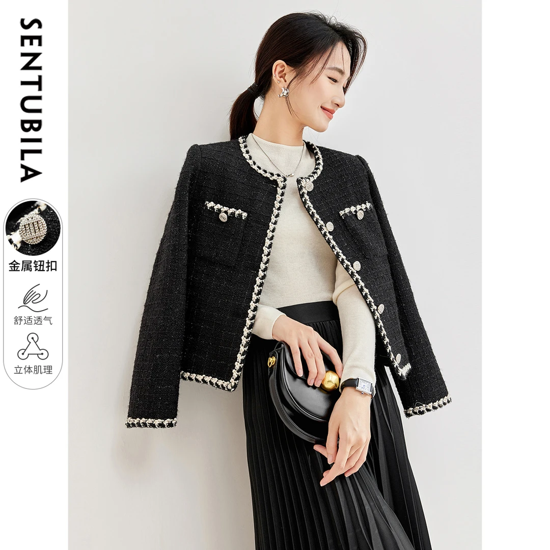 尚都比拉|人间富贵花优雅名媛风减龄小香风外套-50033-KA