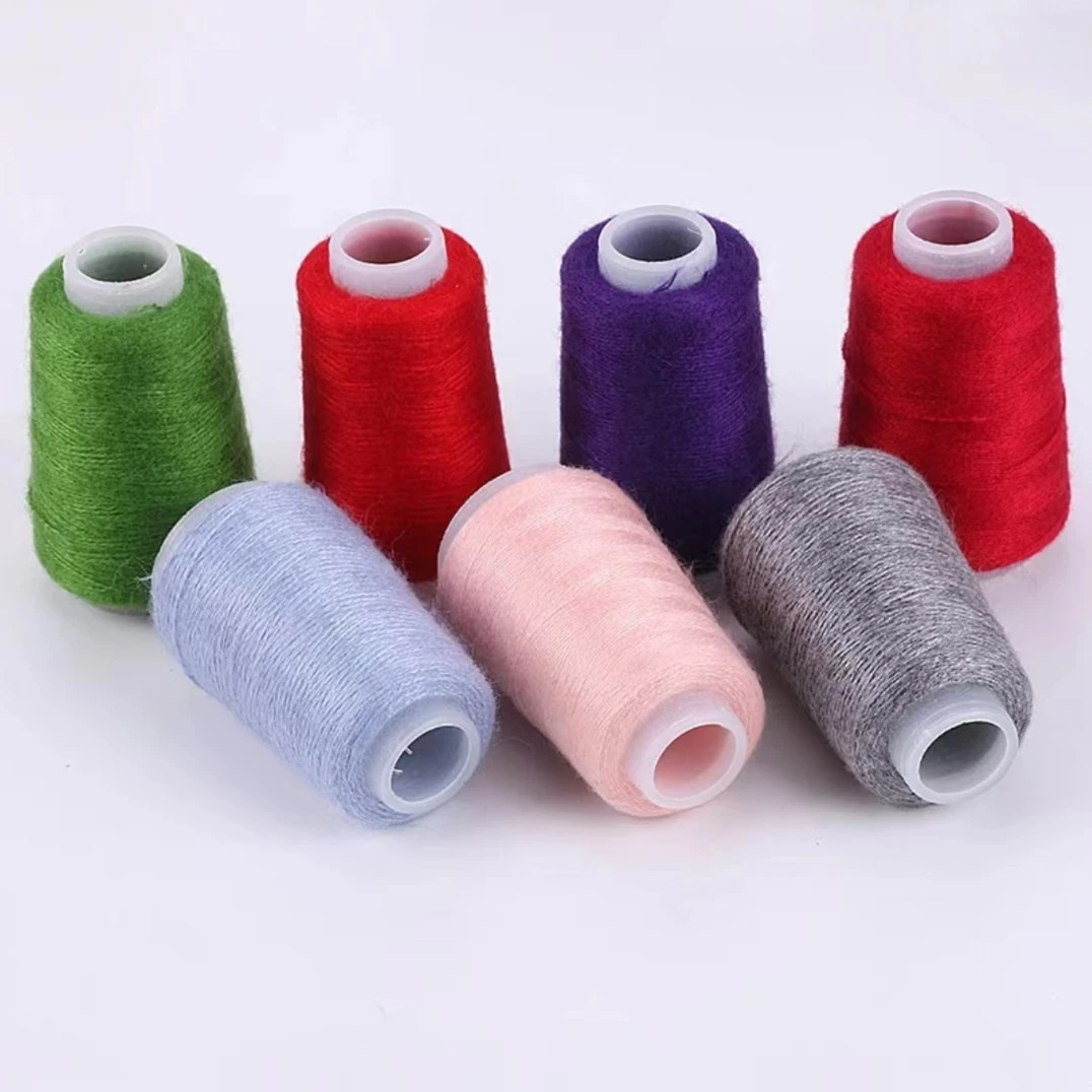 【拍一发六】羊绒线/貂绒线配线伴侣 手工衣服细线家用弹力小卷多色