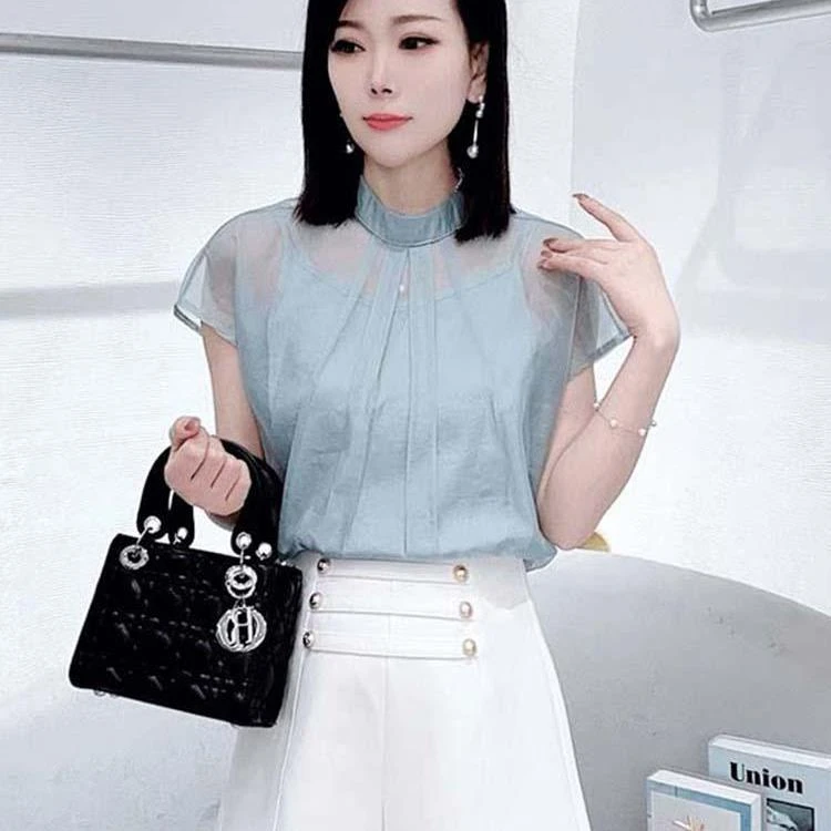 短袖衬衫2024年新款时尚夏装爆款小衫洋气质减龄女装网红显瘦上衣