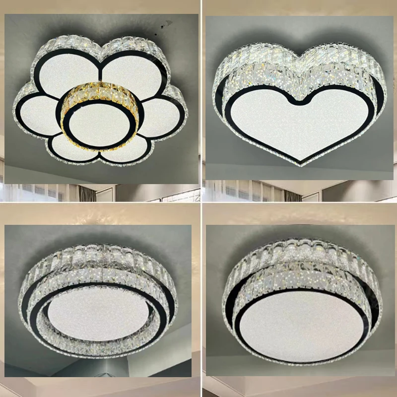 轻奢水晶灯卧室吸顶灯LED护眼书房儿童房现代简约卧房间中山灯具