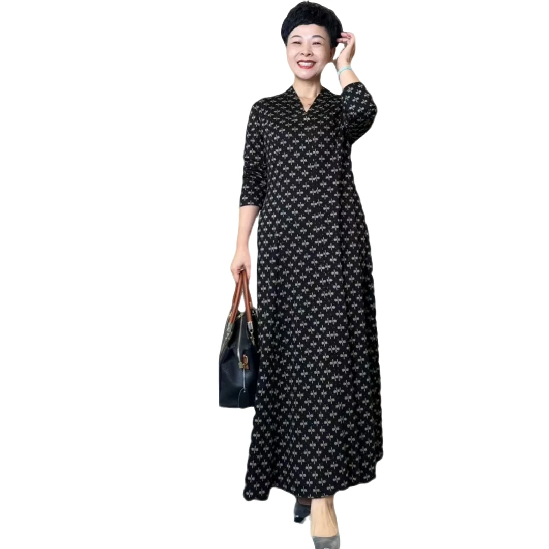 22283--春款高贵母亲上档次中老年贵夫人女装妈妈装洋气加肥