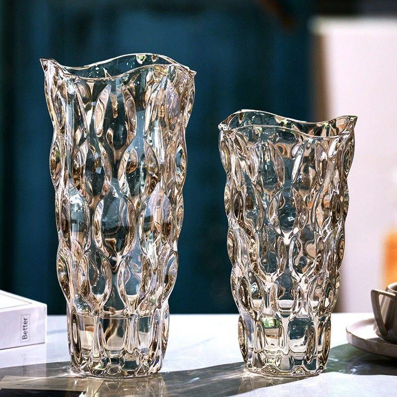 水晶花瓶透明客厅插花鲜花装饰花器摆件