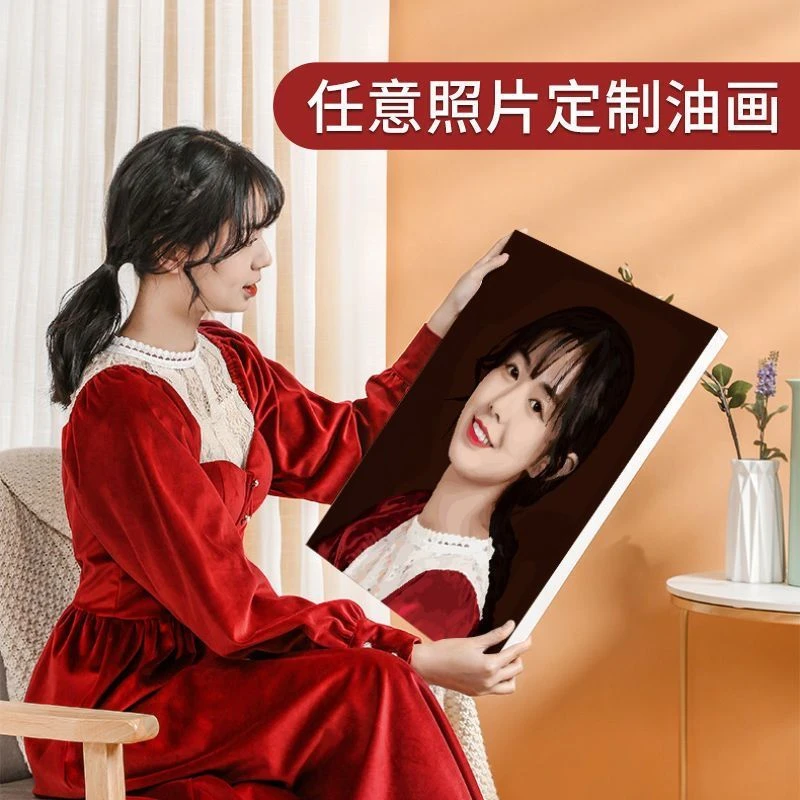 私人订制数字油画人物风景动物植物花卉卡通动漫抽象山水手绘填色