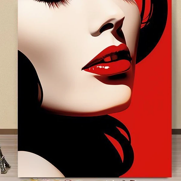 魅力女郎高级客厅玄关装饰diy数字油画 简约轻奢手工填色装饰挂画