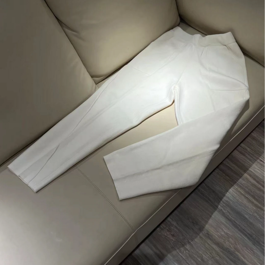 边条收脚裤休闲百搭针织裤女秋冬